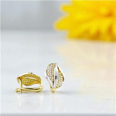 14 Ayar Altın Tasarım Küpe  -  0199098