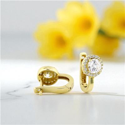 14 Ayar Altın Tasarım Küpe  -  0199101