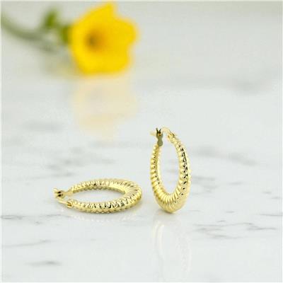 14 Ayar Altın Tasarım Küpe  -  0199104