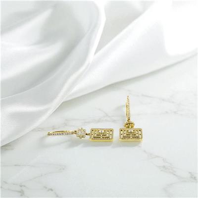 14 Ayar Altın Tasarım Küpe  -  0199118