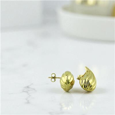 14 Ayar Altın Tasarım Küpe  -  0199466