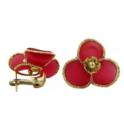 14 Ayar Altın Tasarım Küpe  -  0200405