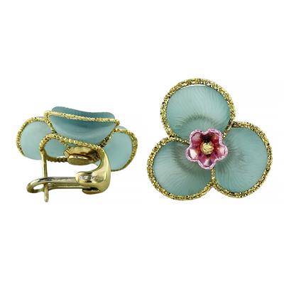 14 Ayar Altın Tasarım Küpe  -  0200409