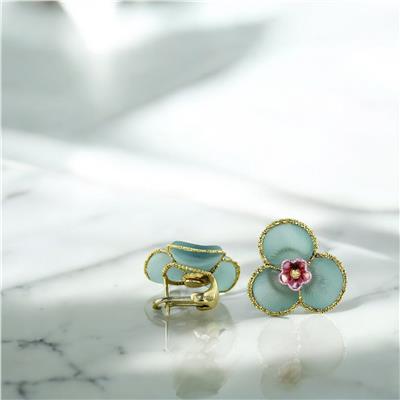 14 Ayar Altın Tasarım Küpe  -  0200409