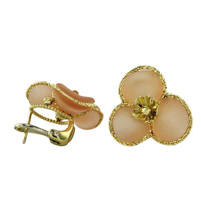 14 Ayar Altın Tasarım Küpe  -  0200413