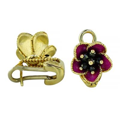 14 Ayar Altın Tasarım Küpe  -  0200417