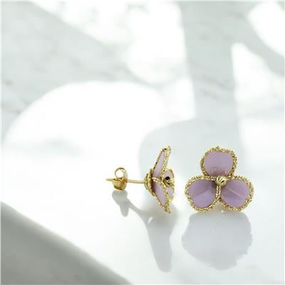 14 Ayar Altın Tasarım Küpe  -  0200427