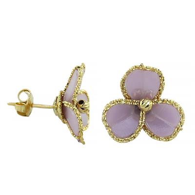 14 Ayar Altın Tasarım Küpe  -  0200427