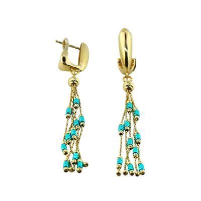 14 Ayar Altın Tasarım Küpe  -  0200434