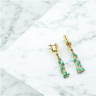 14 Ayar Altın Tasarım Küpe  -  0200434