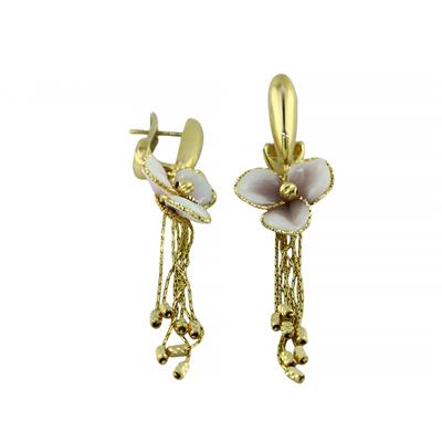 14 Ayar Altın Tasarım Küpe  -  0200450