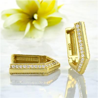 14 Ayar Altın Tasarım Küpe  -  0201081