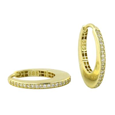 14 Ayar Altın Tasarım Küpe  -  0201095