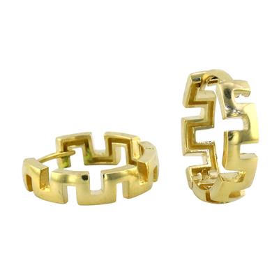 14 Ayar Altın Tasarım Küpe  -  0201099