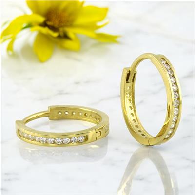 14 Ayar Altın Tasarım Küpe  -  0201110