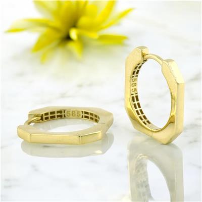 14 Ayar Altın Tasarım Küpe  -  0201111