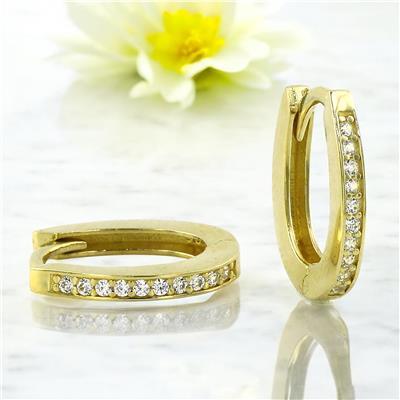 14 Ayar Altın Tasarım Küpe  -  0201115