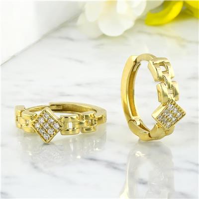 14 Ayar Altın Tasarım Küpe  -  0201121