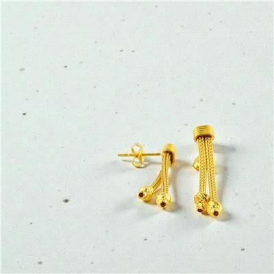 14 Ayar Altın Tasarım Küpe  -  0202391