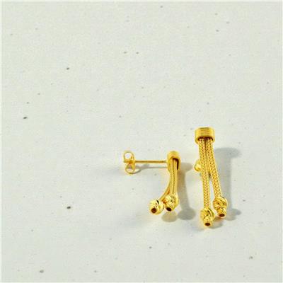 14 Ayar Altın Tasarım Küpe  -  0202394