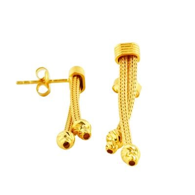 14 Ayar Altın Tasarım Küpe  -  0202397