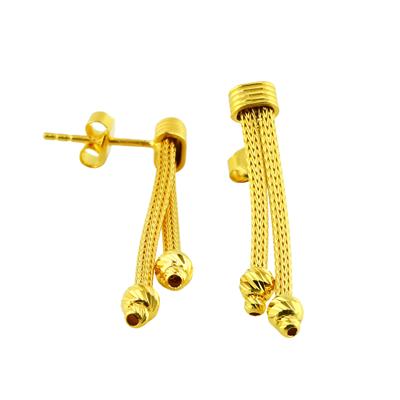 14 Ayar Altın Tasarım Küpe  -  0202409