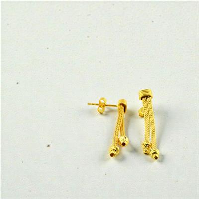 14 Ayar Altın Tasarım Küpe  -  0202409