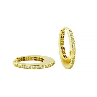 14 Ayar Altın Tasarım Küpe  -  0202576