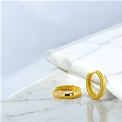 14 Ayar Altın Tasarım Küpe  -  0202685