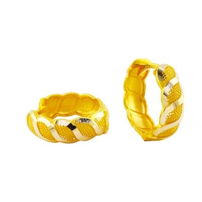 14 Ayar Altın Tasarım Küpe  -  0202687