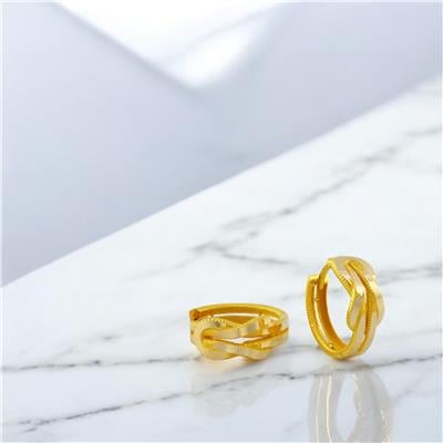 14 Ayar Altın Tasarım Küpe  -  0202688