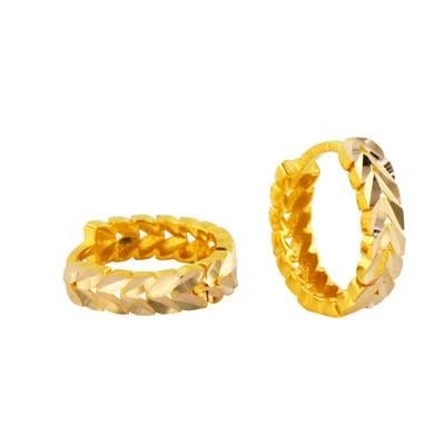 14 Ayar Altın Tasarım Küpe  -  0202696