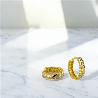 14 Ayar Altın Tasarım Küpe  -  0202696