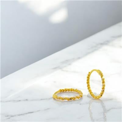 14 Ayar Altın Tasarım Küpe  -  0202704