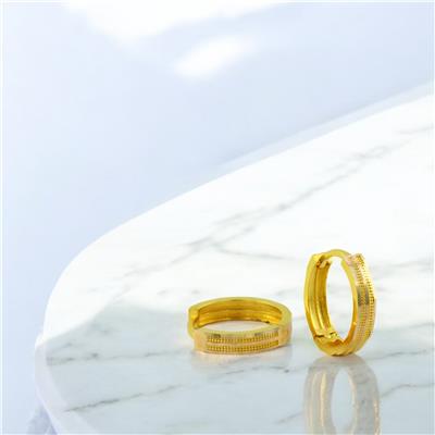 14 Ayar Altın Tasarım Küpe  -  0202707