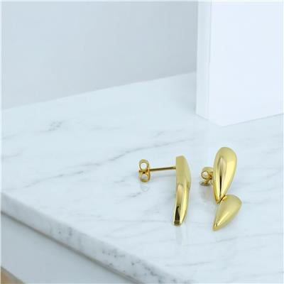 14 Ayar Altın Tasarım Küpe  -  0203375