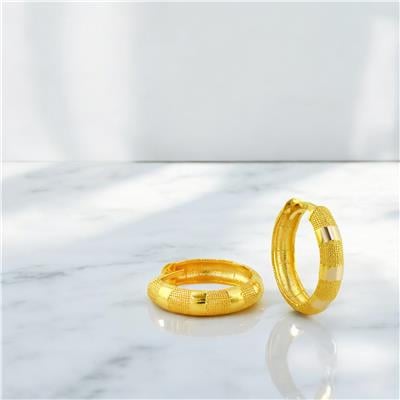 14 Ayar Altın Tasarım Küpe  -  0203742