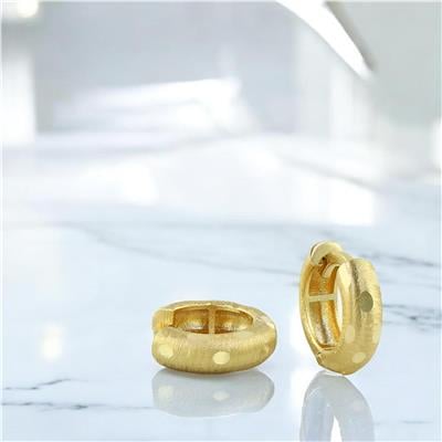 14 Ayar Altın Tasarım Küpe  -  0204006