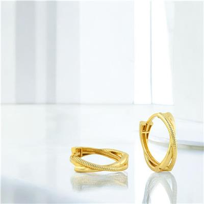 14 Ayar Altın Tasarım Küpe  -  0204007