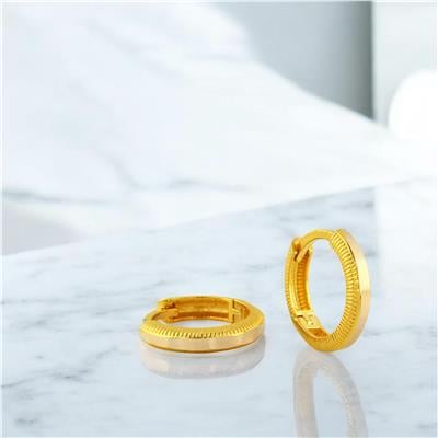 14 Ayar Altın Tasarım Küpe  -  0204358