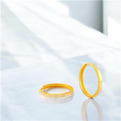 14 Ayar Altın Tasarım Küpe  -  0204361