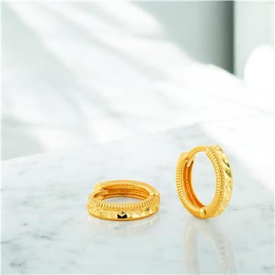 14 Ayar Altın Tasarım Küpe  -  0204368