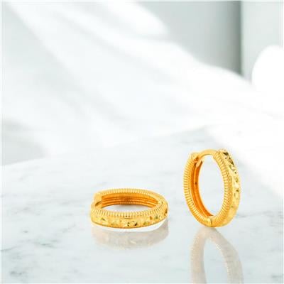 14 Ayar Altın Tasarım Küpe  -  0204369