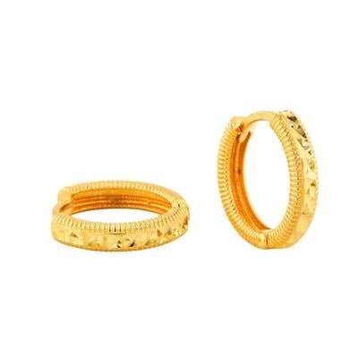 14 Ayar Altın Tasarım Küpe  -  0204369