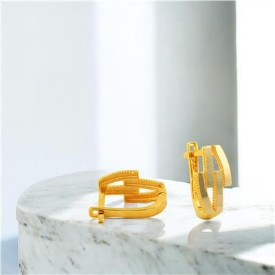 14 Ayar Altın Tasarım Küpe  -  0204371