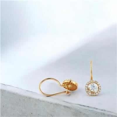 14 Ayar Altın Tasarım Küpe  -  0204374