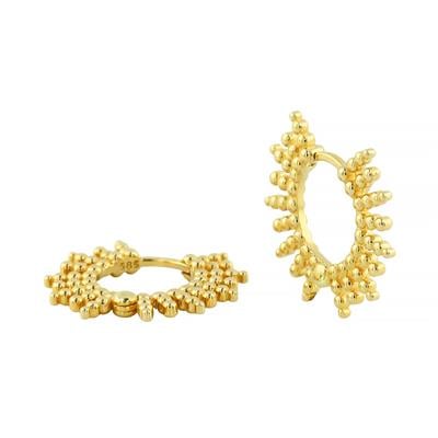 14 Ayar Altın Tasarım Küpe  -  0204656