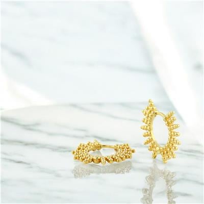 14 Ayar Altın Tasarım Küpe  -  0204656