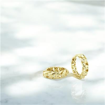 14 Ayar Altın Tasarım Küpe  -  0205245