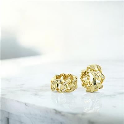 14 Ayar Altın Tasarım Küpe  -  0205246